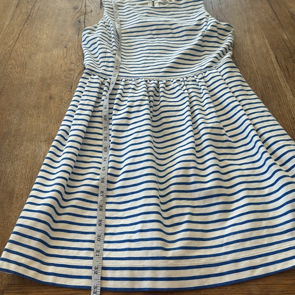 J. Crew Blue and White Striped Sleeveless Midi Dress - Picture 5 of 6